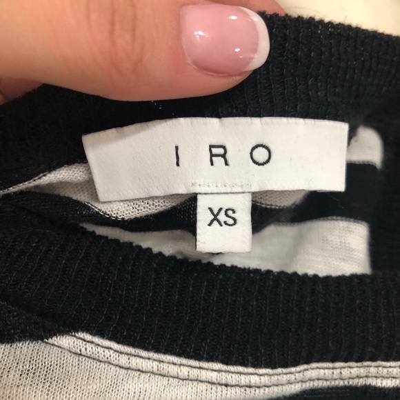 IRO Jainspe Asymmetrical Striped Top Size XS - Picture 4 of 5